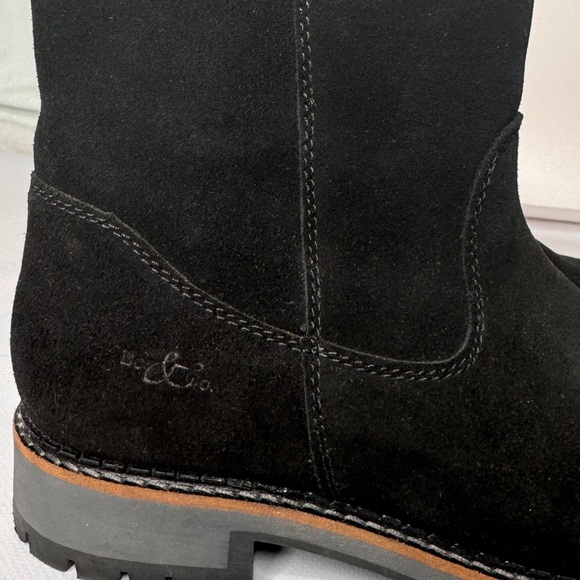 Bos. & Co. Calib Black Suede Boots with Faux Fur lining Size 40 US 9 - 9.5 - Picture 4 of 16